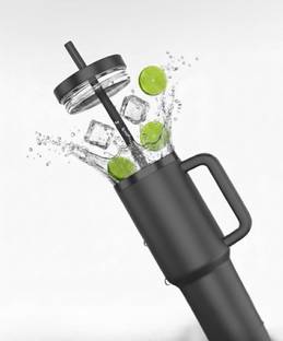 Hyraa Club Double-Walled Vacuum Insulated Tumbler with Lid & Straw 1200ml Stainless Steel Tumbler