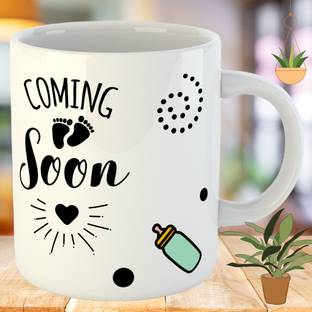BuyersCue Pregnancy Gift for Women | Mothers Day Gift for Mom | Baby Coming Soon Printed Ceramic Coffee Mug