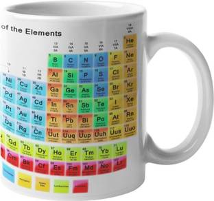 FOKAT Perodic Table Premium Printed White Ceramic Coffee Mug