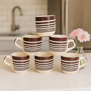 love unlimited Pack of 6 Bone China Tea Cups Set of 6 | Coffee Mugs for Home Office, perfect for gifting