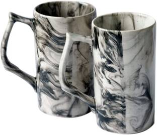 Your Local Store Italian Black Jumbo Ceramic Cocktail mocktail Juice Milk Beers 500 Ml Each Ceramic Beer Mug