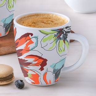 Larah by Borosil Bali Tea/Coffees, Bone Ash Free Crockery Set Ideal For Daily Use & Gifting Opalware Coffee Mug
