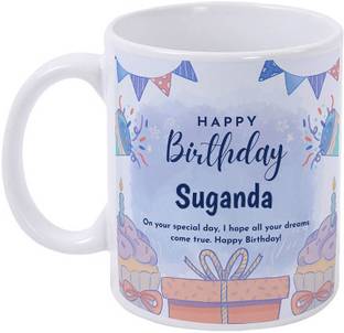 GIFTUATION Happy Birthday Suganda / Gift for Birthday Ceramic Coffee Mug