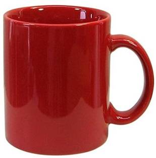 Tee Mafia plain-red Ceramic Coffee Mug