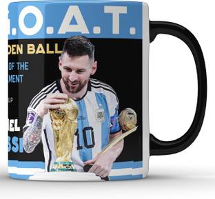 Unbounded Company Lionel Messi World Cup 2022 Black Ceramic Coffee Mug