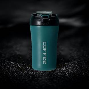 UniKart Castleton Green Insulated Coffee Tumbler with 2-in-1 Flip Up Straw & Sip Lid Stainless Steel Tumbler
