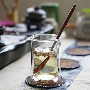 Baskety Double Wall Insulated Turkish Tea or Coffe Cup, 300ml Pack of 1 i17 Glass Coffee Mug