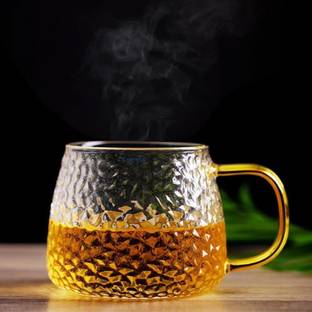 brahmani GOLDEN2 HANDLE COFFEE MUG Glass Coffee Mug