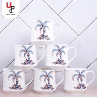 UPC Fine Bone China Ceramics Coffees / Milks / Tea Cups Set of 6 Bone China Coffee Mug