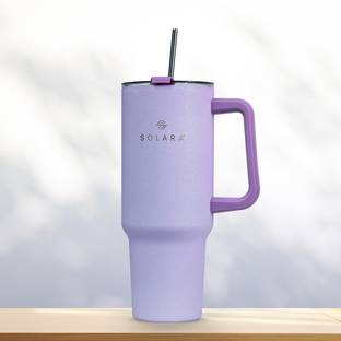 Solara Elixir Insulated with Lid and Straw, Hot & Cold, Office,Travel, Gym, Sugar Plum Stainless Steel Tumbler