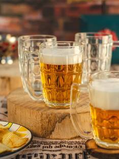 Goodhomes LUCKY Glass Beers (Set of 6pcs) LG-311514 Glass Beer Mug