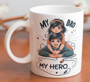 Oducos Perfect Gift for Lovely Brother, I Love My Bro, World Best Bhai Ever Bro196 Ceramic Coffee Mug