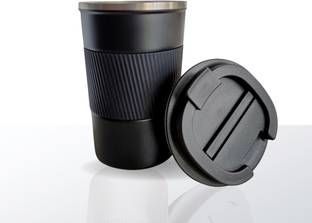 YELONA Black Insulated Tumbler For Hot&Cold Drinks & Leak Proof Sipper Lid Stainless Steel Tumbler