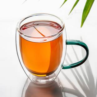 iVeo IVDW2GP350DGRN Glass Coffee Mug