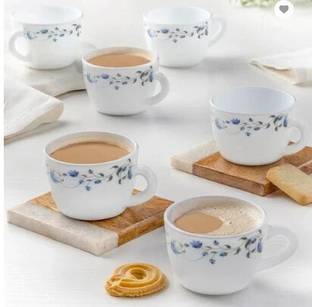 BOROSIL 6N 14CL HELENA DESIGN CUPS SET Opalware Coffee Mug