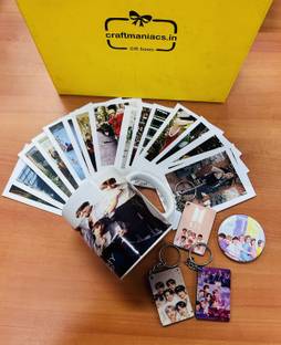 craft maniacs BTS BLUE AVATARS MUG WITH 16 LOMO CARDS & 3 WOODEN KEYCHAINS Ceramic Coffee Mug