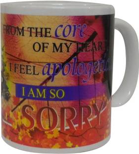 Natali Traders Sorry Printed Coffee || Sorry Gift Ceramic Coffee Mug