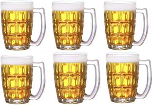 MOOZICO (Pack of 6) glass set glass beer mug HomeDining Tableware Beer/JuiceCold Beverages (6)Glass Glass Set Beer Mug