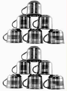 Sammyimpact steel cup pack of 12 unbreakable Stainless Steel Coffee Mug