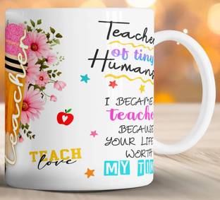 CHOICECASES Teacher Lover Printed White Coffee Coffee Cup | Gift for ALL ART_1 Ceramic Coffee Mug