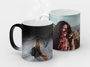 गिफ्ट्सपीडीया Photo and Text / Cup For Birthday , Anniversary Gift Magic mug 11 सिरेमिक मग
