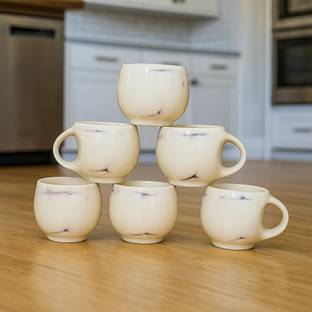 love unlimited Pack of 6 Bone China Tea Cups Set of 6 | Coffee Mugs for Home Office, perfect for gifting