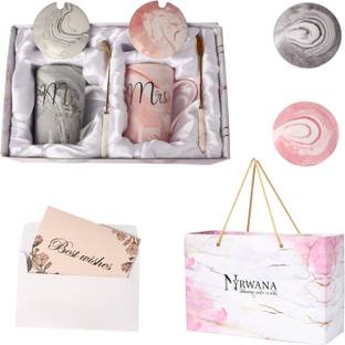 NYRWANA DELIVERING SMILES IN INIDA Mr Mrs Coffees With Gift Box Ceramic Coffee Mug