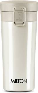 MILTON Thermosteel Cream|Hot & Cold|Soup Flask|Tea Stainless Steel Coffee Mug