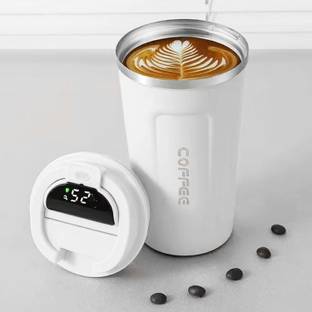 Nirvaana Stainless Steel Vacuum Insulated Coffee Mug with Temperature Display Travel Mug 510 ml Flask