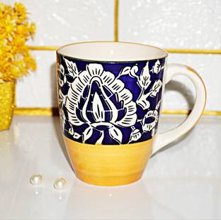 Earthen Coffee/Milk Stone Hand Painting Best For All Gifting Ceramic Coffee Mug