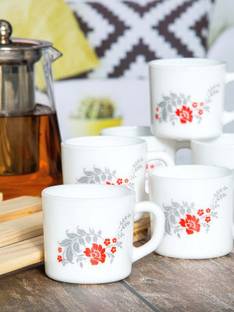 cello DAZZLE STELLA SCARLET BLISS 12 pcs Opalware Coffee Mug