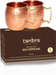 Tambra PURE COPPER DIAMOND MOSCOW MULE MUG - PACK OF 2 Copper Beer Mug