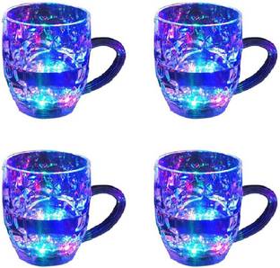 komet Led Glass Cup Inductive Rainbow Color Changing Flashing Light mug प्लास्टिक मग