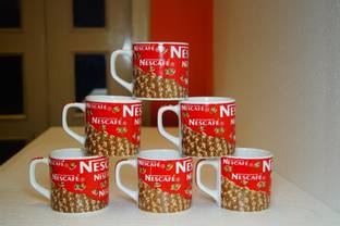 EARTHEN CRAFT Nescafe Red Tea/Chai Cups / Coffees (150 ml) Ceramic Coffee Mug