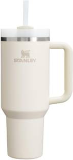 Tiny Treasure Wraps Stanley Quencher H2.0 Tumbler with Handle and Straw -Cream Stainless Steel Tumbler