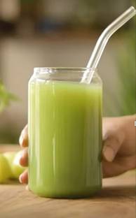 KEITSI Glass Tumbler with Bamboo Lid and Glass Straw Glass Reusable Coffee Sipper Glass Coffee Mug