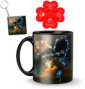 Elegaci Gifts "You Are My Life" Black Coffee Gift For Lovers ,Valentine's day Gifts Ceramic Coffee Mug