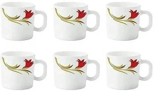 BOROSIL 6N 18CL REDLILY MUG SET Opalware Coffee Mug