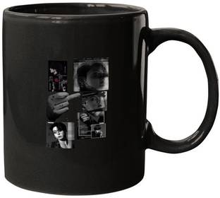 craft maniacs JUNGKOOK AESTHETIC ART 330 ML BLACK COFFEE MUG FOR BTS ARMY Porcelain Coffee Mug