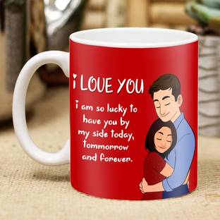 ME&YOU Romantic Gift for Wife, Lover, Husband, Special Person on Birthday Gift, Anniversary, Valentine's Day, Love Gifts, Couple Gift, Printed Coffee IZ21STLoveMU-83 Ceramic Coffee Mug