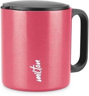 MILTON AURIGA STEEL MUG Wide Mouth for Easy Cleaning, Sturdy Handle, Hot and Cold Stainless Steel Coffee Mug