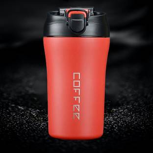 UniKart Cherry Red Insulated SS Coffee Tumbler with 2-in-1 Flip Up Straw & Sip Lid Stainless Steel Tumbler