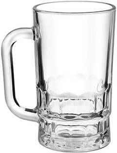 Tap2kaart coffee mug Glass Beer juice, milk ,mocktail, ( 350 ml, Pack of 1 ) Glass Beer Mug