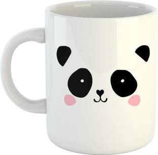 Divine Handicraft Cute Baby Panda Printed Coffee-White Funny,325ml Tea Cup Gift for Kids, Brother, Sister Ceramic Coffee (325 ml) Ceramic Coffee Mug