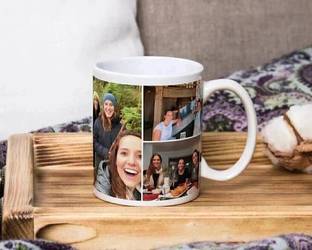 Giftspedia Photo & Text Printed Cup For Birthday , Anniversary Gift White mug+ 204 Ceramic Coffee Mug