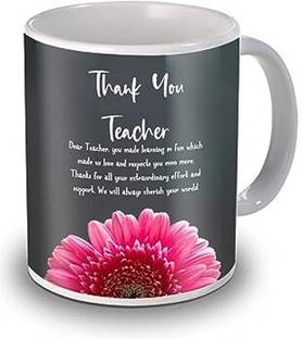 AASTHA IMAGINE Thank You Teacher Printed Ceramic Ceramic Coffee Mug