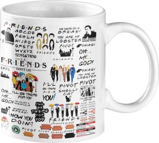 Gausinga Enterprises Ceramic Round Printed Friends Tv Show Coffee 325 ml White color Plain pack of one Ceramic Coffee Mug