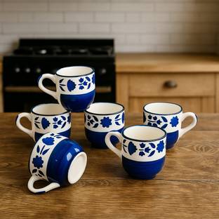 love unlimited Pack of 6 Bone China Tea Cups Set of 6 | Coffee Mugs for Home Office, perfect for gifting