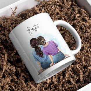 FiftyOne Hub Best Friends Bestie Ceramic Coffee cup best Gift for friends Ceramic Coffee Mug