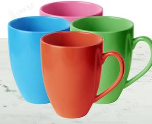 BE UNIQUE Premium Quality Glossy Finish Coral Ceramic Coffee Mug